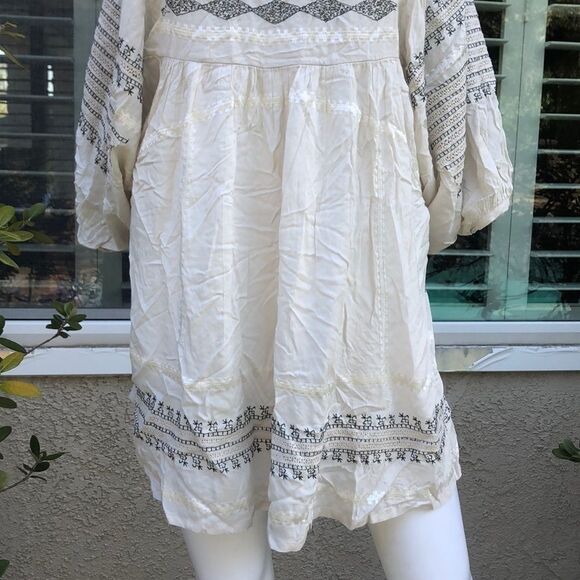 Free People Wild One Embroidered Top Sz S - Picture 5 of 12